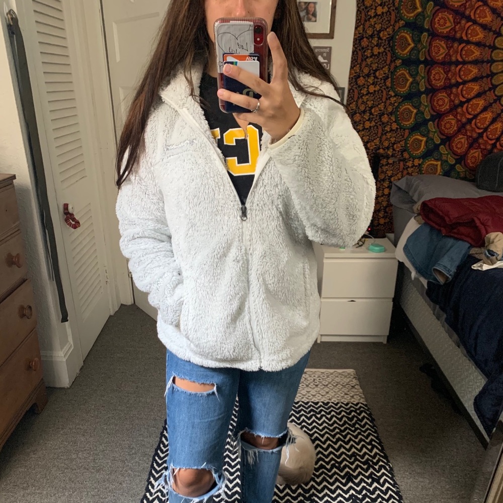 Columbia White Fleece Jacket